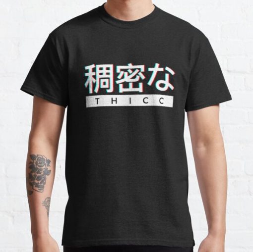 Aesthetic Japanese "THICC" Logo Classic T-Shirt RB0812 product Offical Shirt Anime Merch