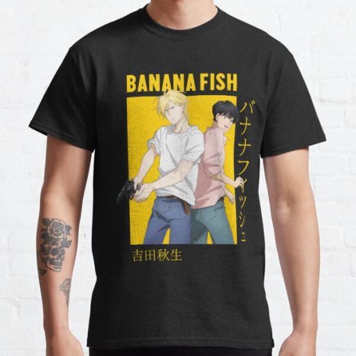 Banana Fish Ash Lynx Eiji Okumura Card Anime Classic T-Shirt RB0812 product Offical Shirt Anime Merch