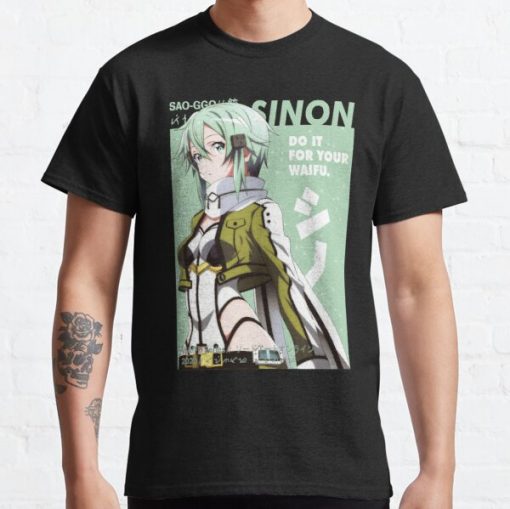 Sword Art Online - Sinon Classic T-Shirt RB0812 product Offical Shirt Anime Merch