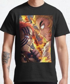 Demon Slayer Rengoku Vs Akaza Classic T-Shirt RB0812 product Offical Shirt Anime Merch