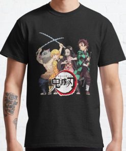 Funny Demon Slayer Manga Inosuke Zenitsu Nezuko Tanjiro Classic T-Shirt RB0812 product Offical Shirt Anime Merch
