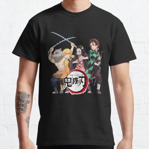 Funny Demon Slayer Manga Inosuke Zenitsu Nezuko Tanjiro Classic T-Shirt RB0812 product Offical Shirt Anime Merch