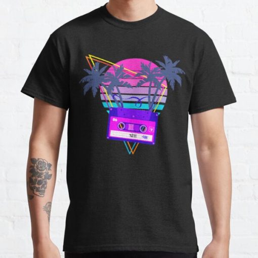 90s Vaporwave Sunset Cassette Tape in Outrun Synthwave style design Classic T-Shirt RB0812 product Offical Shirt Anime Merch