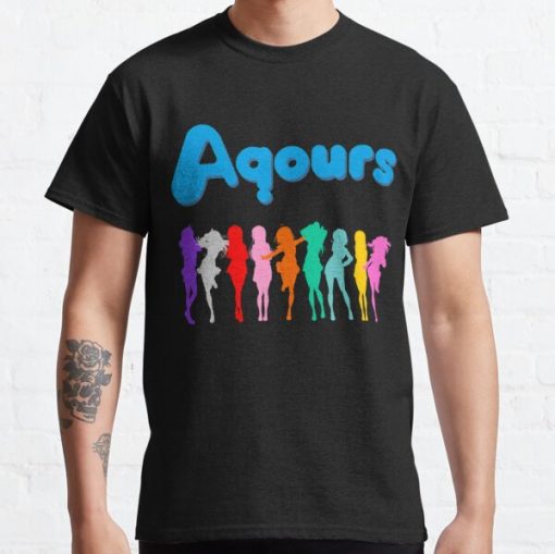 Aqours Ver. 2 Classic T-Shirt RB0812 product Offical Shirt Anime Merch