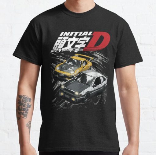 Mountain Drift Racing Initial D Tandems AE86 vs FD rx-7  Classic T-Shirt RB0812 product Offical Shirt Anime Merch
