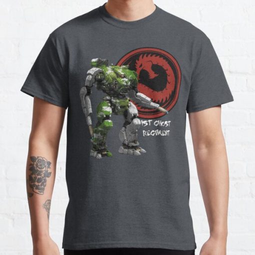 Battletech - 1st Ghost Regiment Classic T-Shirt RB0812 product Offical Shirt Anime Merch