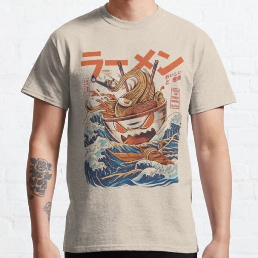 The Great Ramen off Kanagawa Classic T-Shirt RB0812 product Offical Shirt Anime Merch