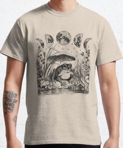 Cute Cottagecore Aesthetic Frog Mushroom Moon Witchy Vintage Classic T-Shirt RB0812 product Offical Shirt Anime Merch