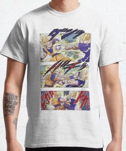 Goku vs Majin Vegeta Manga Page Classic T-Shirt RB0812 product Offical Shirt Anime Merch