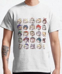 Genshin Impact Kawaii Chibi Nerdy Characters  Classic T-Shirt RB0812 product Offical Shirt Anime Merch