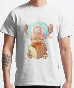 Super Kawaii Tony Tony Chopper Eating Brioche! Classic T-Shirt RB0812 product Offical Shirt Anime Merch