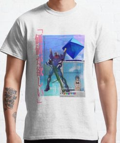 REI AYANAMI VAPORWAVE Classic T-Shirt RB0812 product Offical Shirt Anime Merch