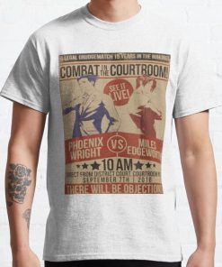 Ace Attorney - Combat in the Courtroom Classic T-Shirt RB0812 product Offical Shirt Anime Merch