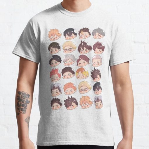 Haikyuu chibi heads Classic T-Shirt RB0812 product Offical Shirt Anime Merch