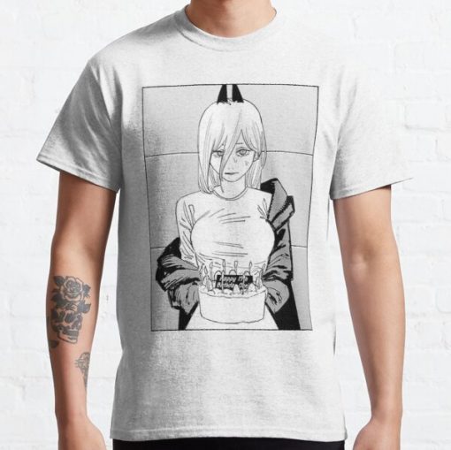 Chainsaw Man- Power With Cake Classic T-Shirt RB0812 product Offical Shirt Anime Merch