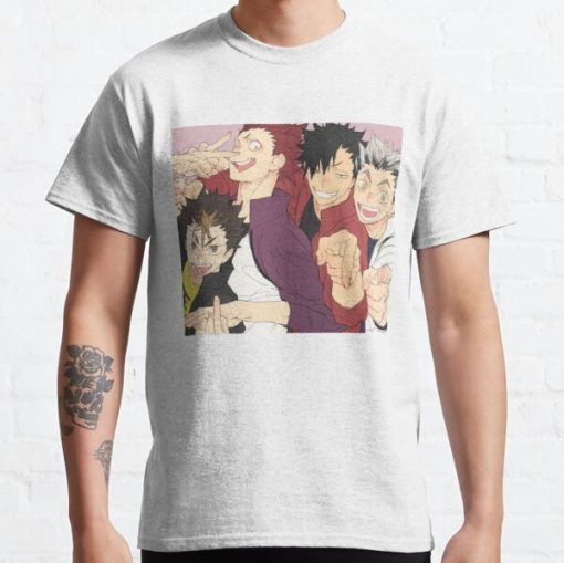 Haikyuu! Kuroo, Noya, Bokuto, Tendou Classic T-Shirt RB0812 product Offical Shirt Anime Merch