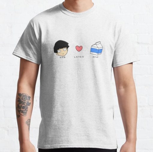 Mob Loves Milk Classic T-Shirt RB0812 product Offical Shirt Anime Merch
