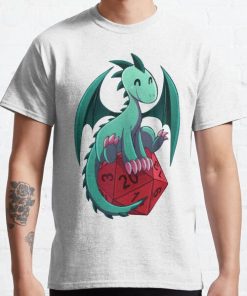 D&D - Dragons and Dice! (Green Dragon) Classic T-Shirt RB0812 product Offical Shirt Anime Merch