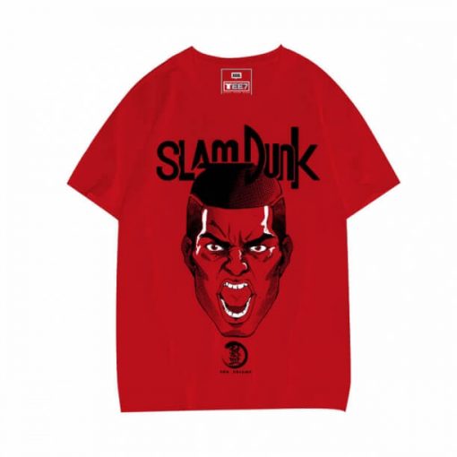 no 4 akagi takenori t shirt red slam dunk shohoku tee shirt 1 - Shirt Anime™