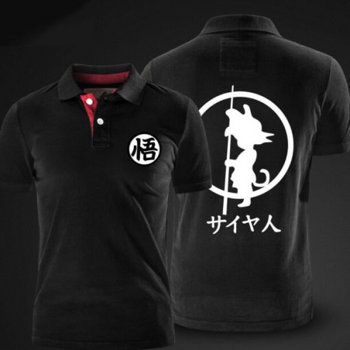 quality dragon ball son goku black polo t shirt men boy - Shirt Anime™