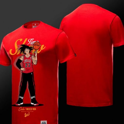 son goku t shirt red 4xl couple dragon ball nba style t shirt 1 - Shirt Anime™